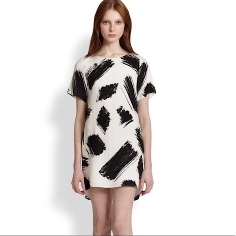 Alice + Olivia Paint Brush Stroke Shift Dress
